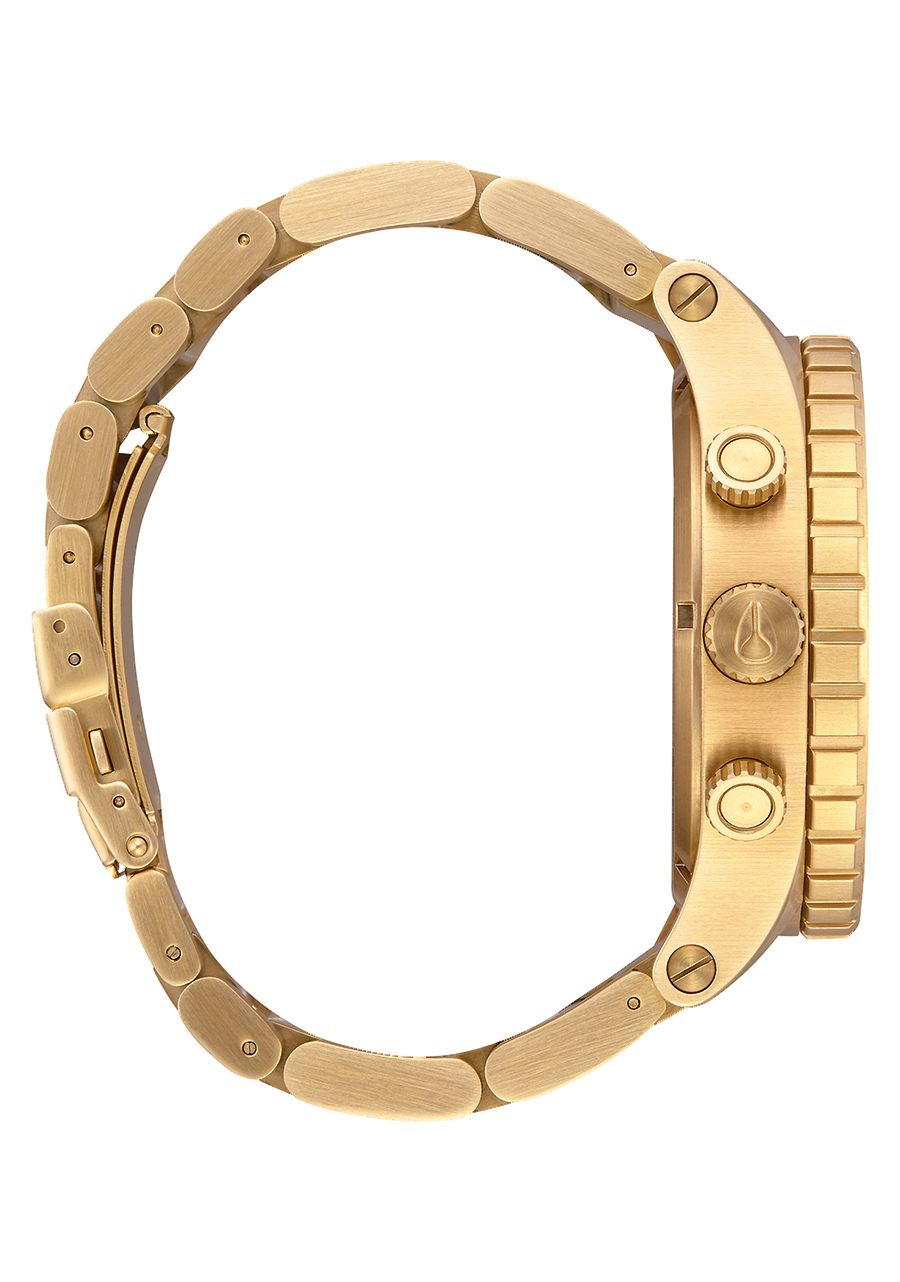 NIXON 51-30 Chrono Gold Dial and Gold Steel Bracelet Men's Watch - view 2