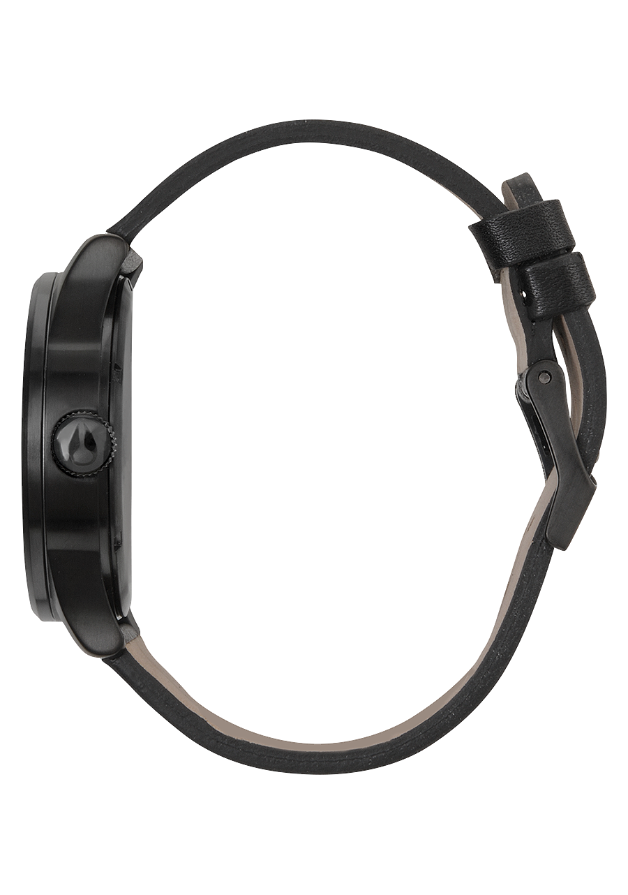 NIXON Sentry Leather Black Dial and Black Leather 42mm Men's Watch - view 2