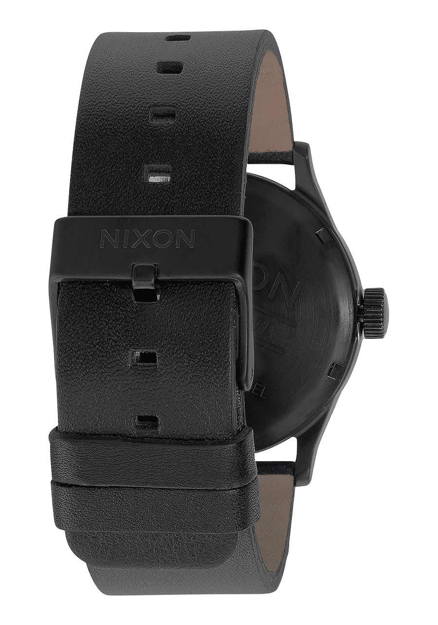 NIXON Sentry Leather Black Dial and Black Leather 42mm Men's Watch - view 3