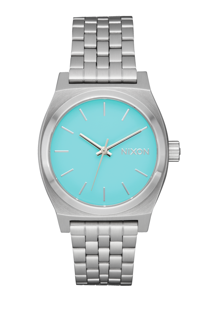 NIXON Medium Time Teller - Silver Turquoise Unisex Watch | A11302084-00