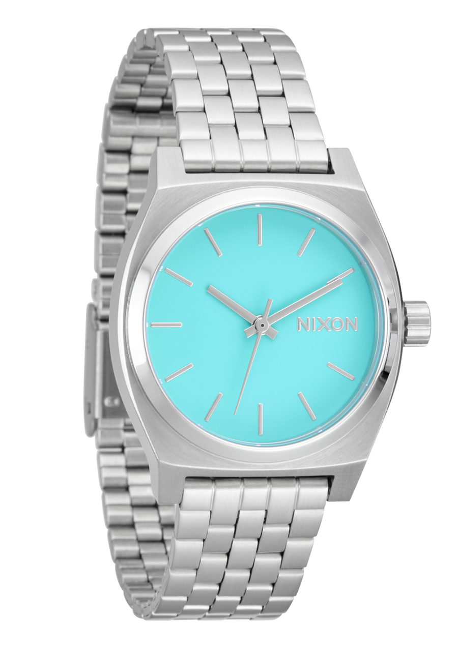 NIXON Medium Time Teller - Silver Turquoise Unisex Watch | A11302084-00
