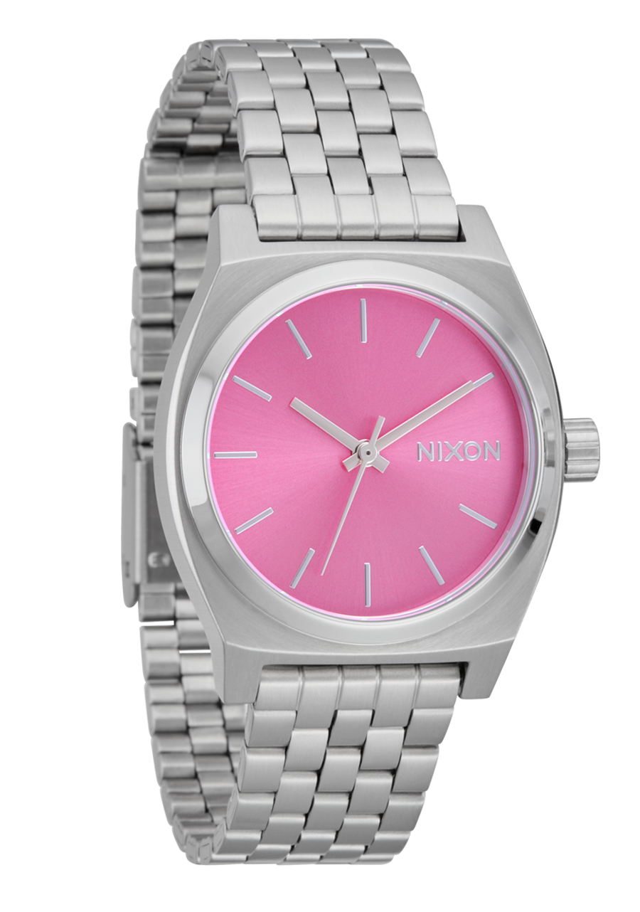 NIXON Medium Time Teller - Silver Pink Unisex Watch | A11302719-00