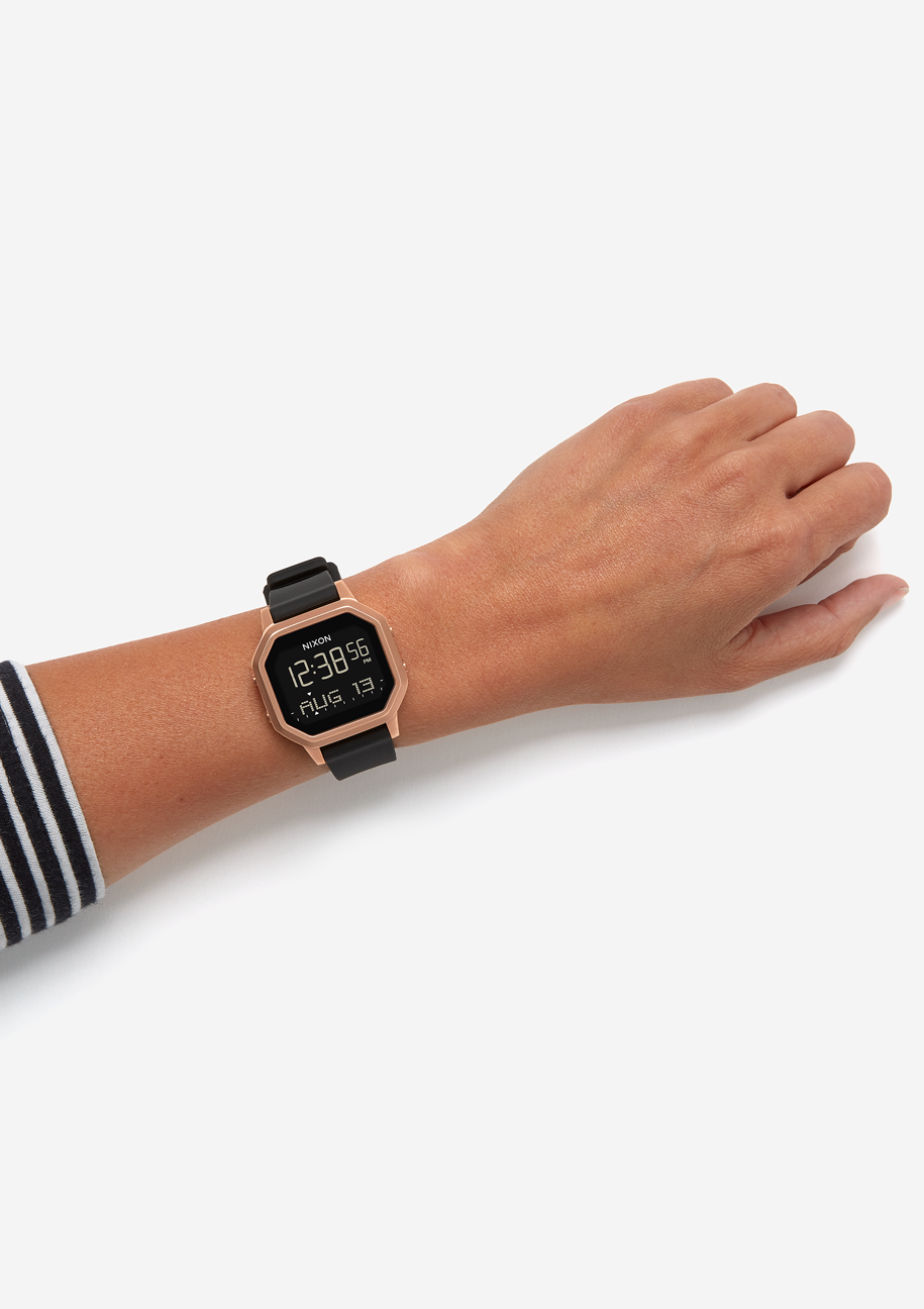 NIXON Siren Stainless Steel - Rose Gold / Black Digital Unisex Watch | A12111098-00