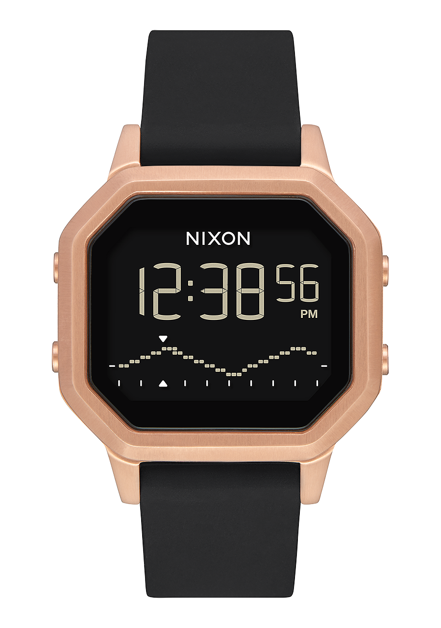 NIXON Siren Stainless Steel - Rose Gold / Black Digital Unisex Watch | A12111098-00