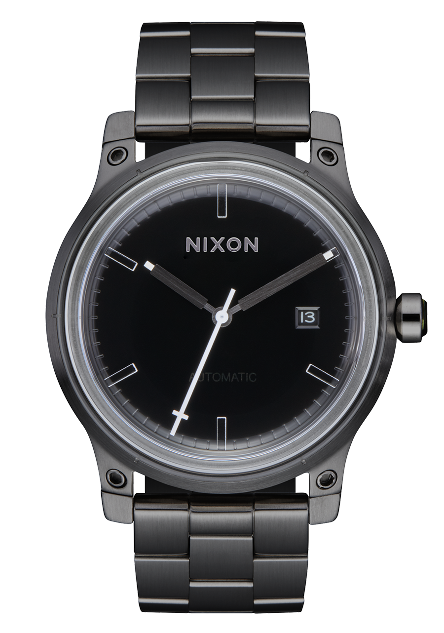 NIXON 5th Element Black Dial and Black Steel Bracelet Men's Watch
