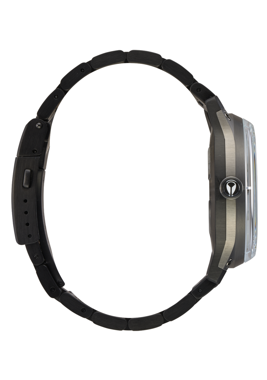 NIXON 5th Element Black Dial and Black Steel Bracelet Men's Watch - view 2