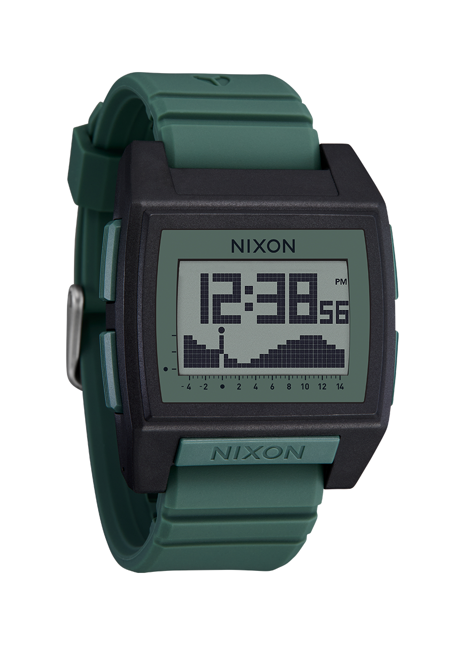 NIXON Base Tide Pro Black / Sage Men's Surf Watch | A13075364-00