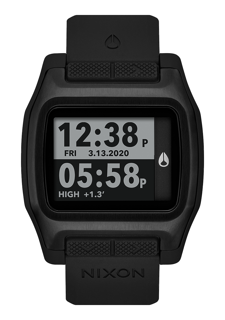 NIXON High Tide Black Dial and Black Rubber Men's Watch