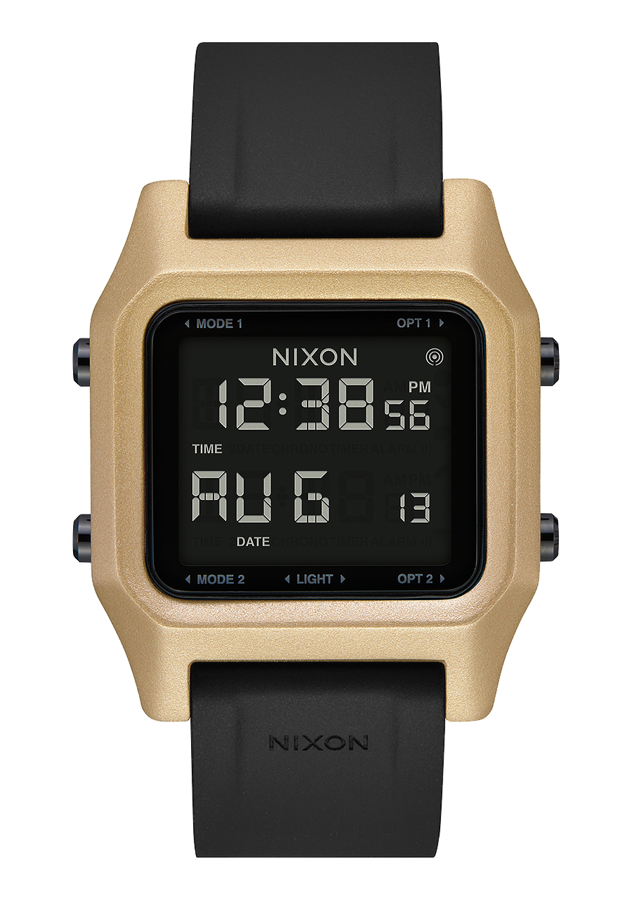 NIXON Staple Silver Dial and Silver Rubber 34mm Unisex Watch