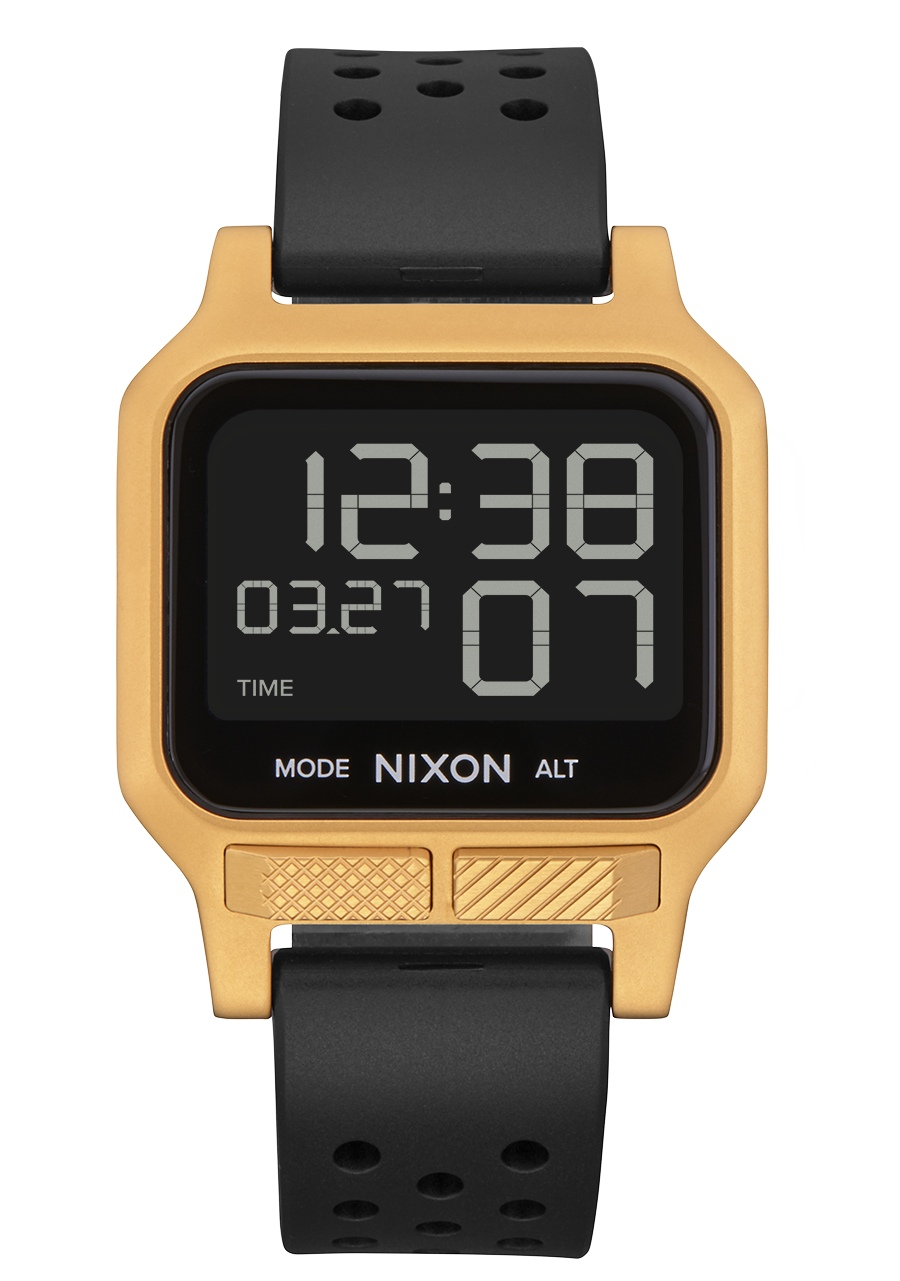 NIXON Heat Black Dial and Rose Gold Rubber 38mm Unisex Watch