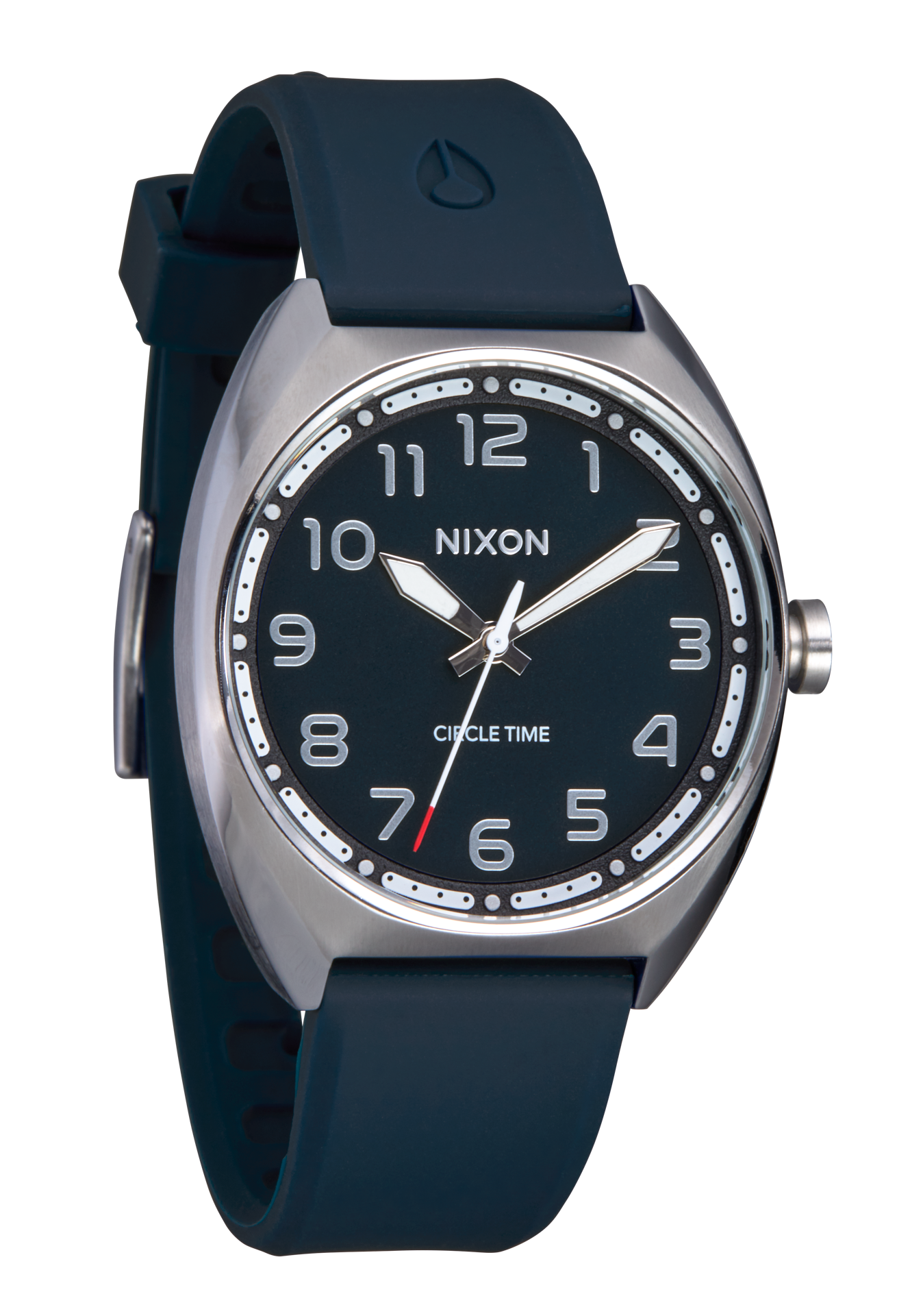 NIXON Siren Digital Silver Dial and Silver Rubber 38mm Men's Watch - view 2