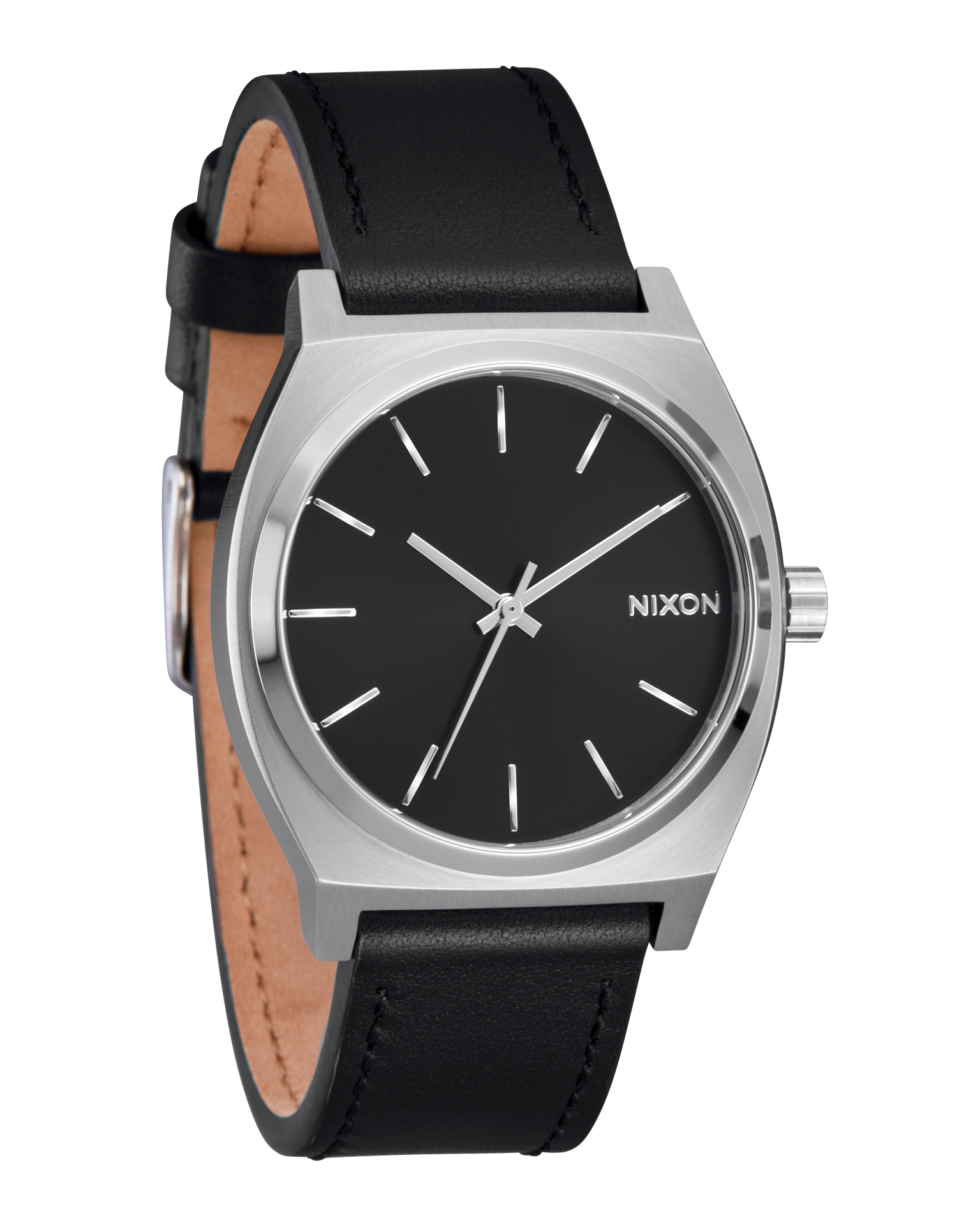 NIXON Time Teller Silver Dial and Silver Leather 36mm Unisex Watch - view 2