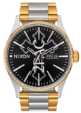 NIXON 2PAC Sentry Stainless Steel - Gold,Silver & Black Unisex Watch | A13795196-00