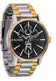 NIXON 2PAC Sentry Stainless Steel - Gold,Silver & Black Unisex Watch | A13795196-00