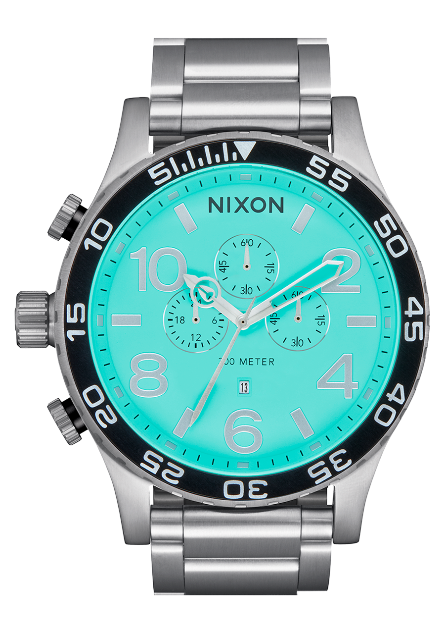 NIXON 51-30 Chrono Silver Dial and Silver Steel Bracelet 51mm Men's Watch