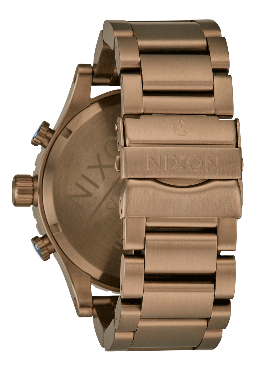 NIXON 51-30 Chrono Desert Gold / Arles Blue Men's Watch | A13895301-00
