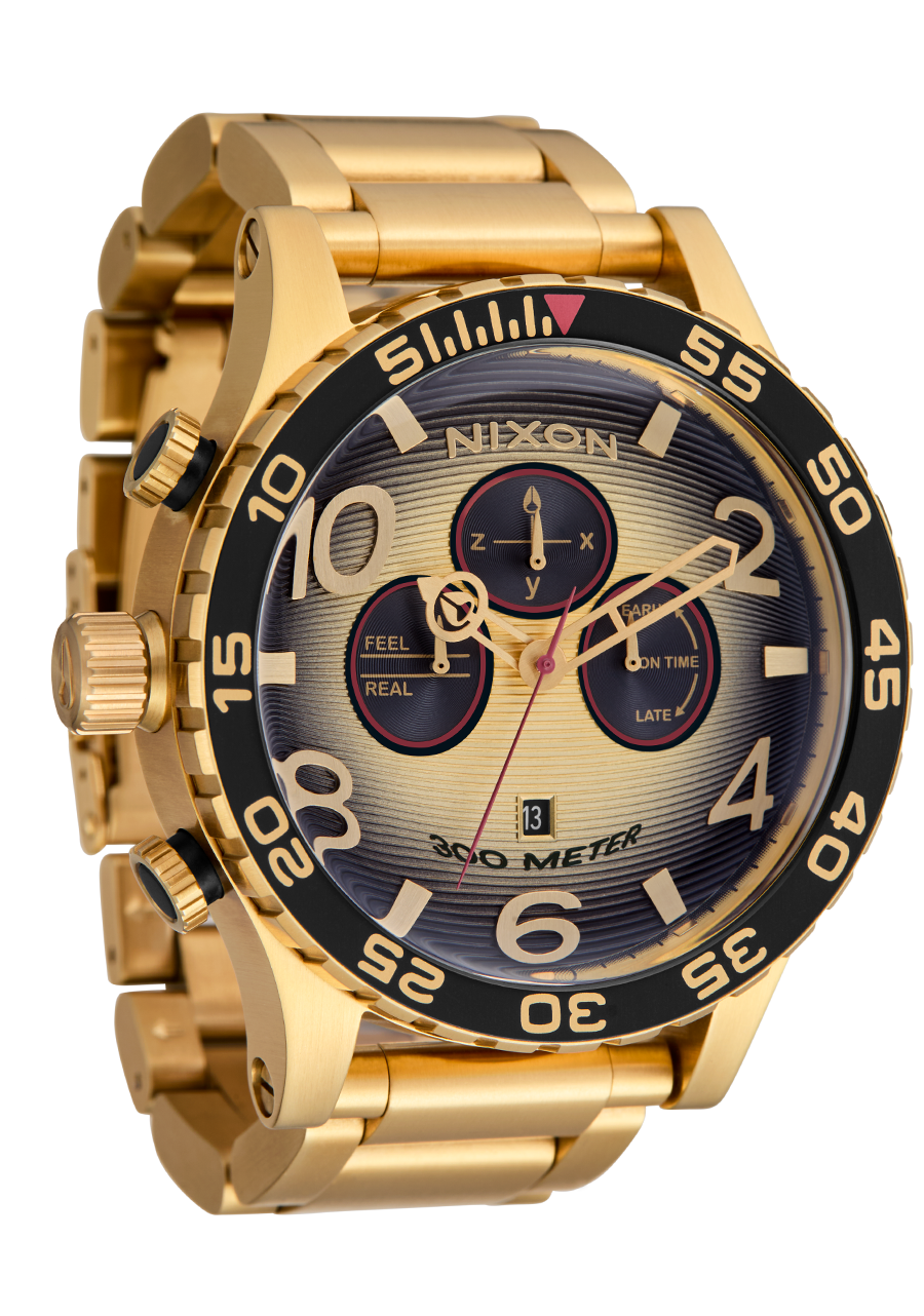 NIXON 51-30 Chrono - 4th Dimension Gold / Black Men's Watch | A13895358-00