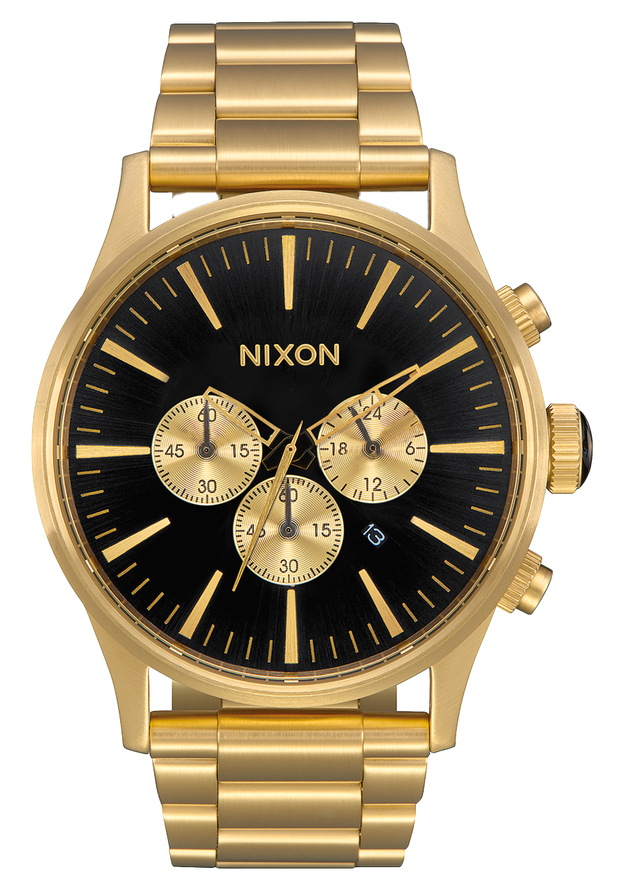 NIXON Sentry Chrono - All Gold  Black Unisex Watch | A1390510-00