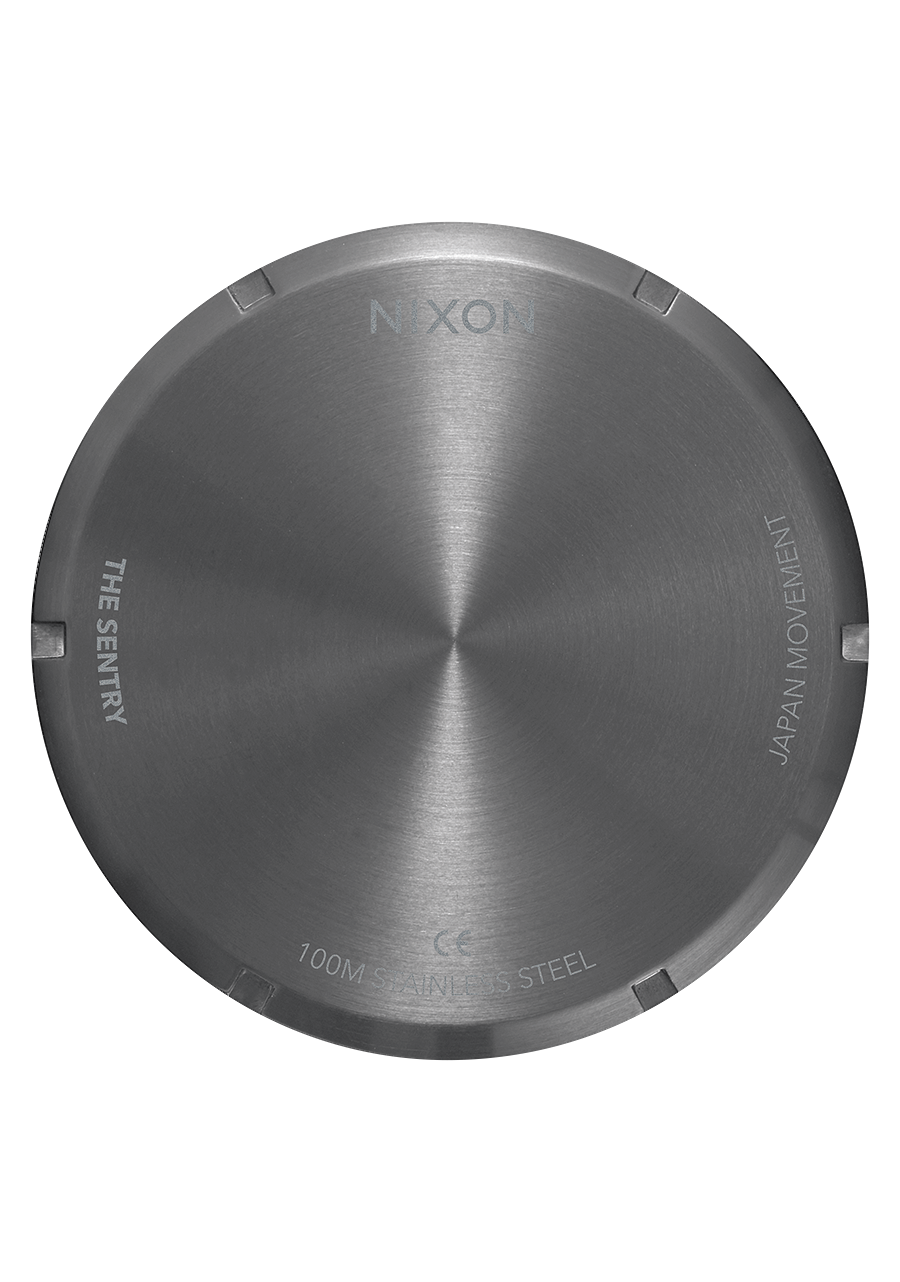 NIXON Sentry Chrono Leather - All Gunmetal Black Unisex Watch | A1391680-00