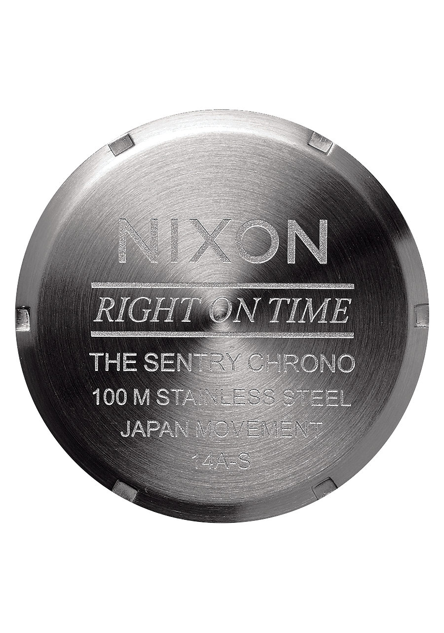 NIXON Sentry Chrono Leather - All Gunmetal Black Unisex Watch | A1391680-00