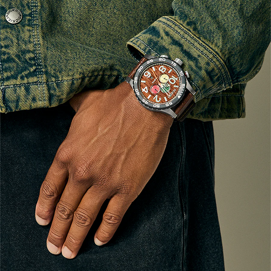 NIXON 51-30 Silver Dial Chronograph Leather Men’s Watch | A13925341-00