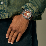 Nixon 51-30 Silver Dial Chronograph Leather Men’s Watch | A13925341-00