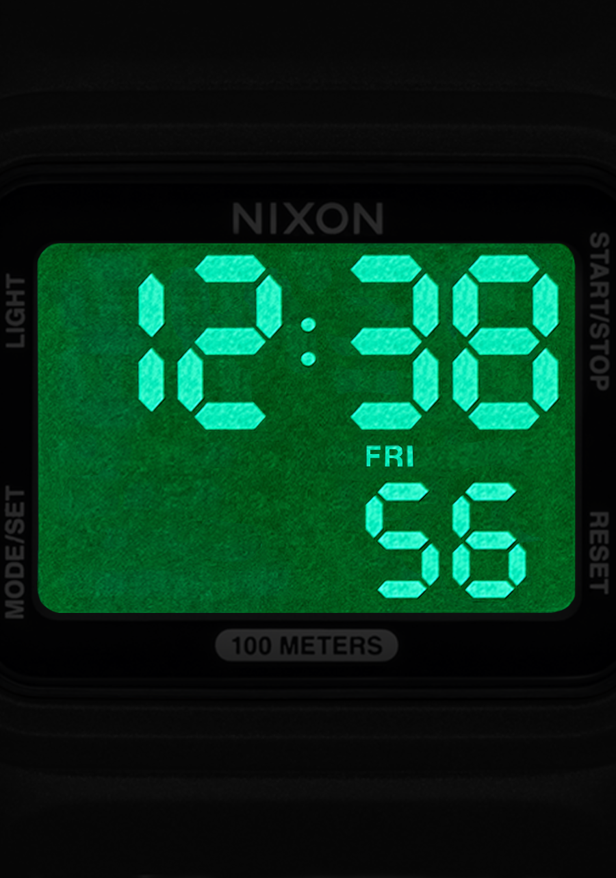 NIXON Ripper Black Dial and White Steel Bracelet 36mm Unisex Watch - view 6