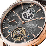Ingersoll Automatic The Swing Grey Multi Dial Black Leather Men's Watch | I07502