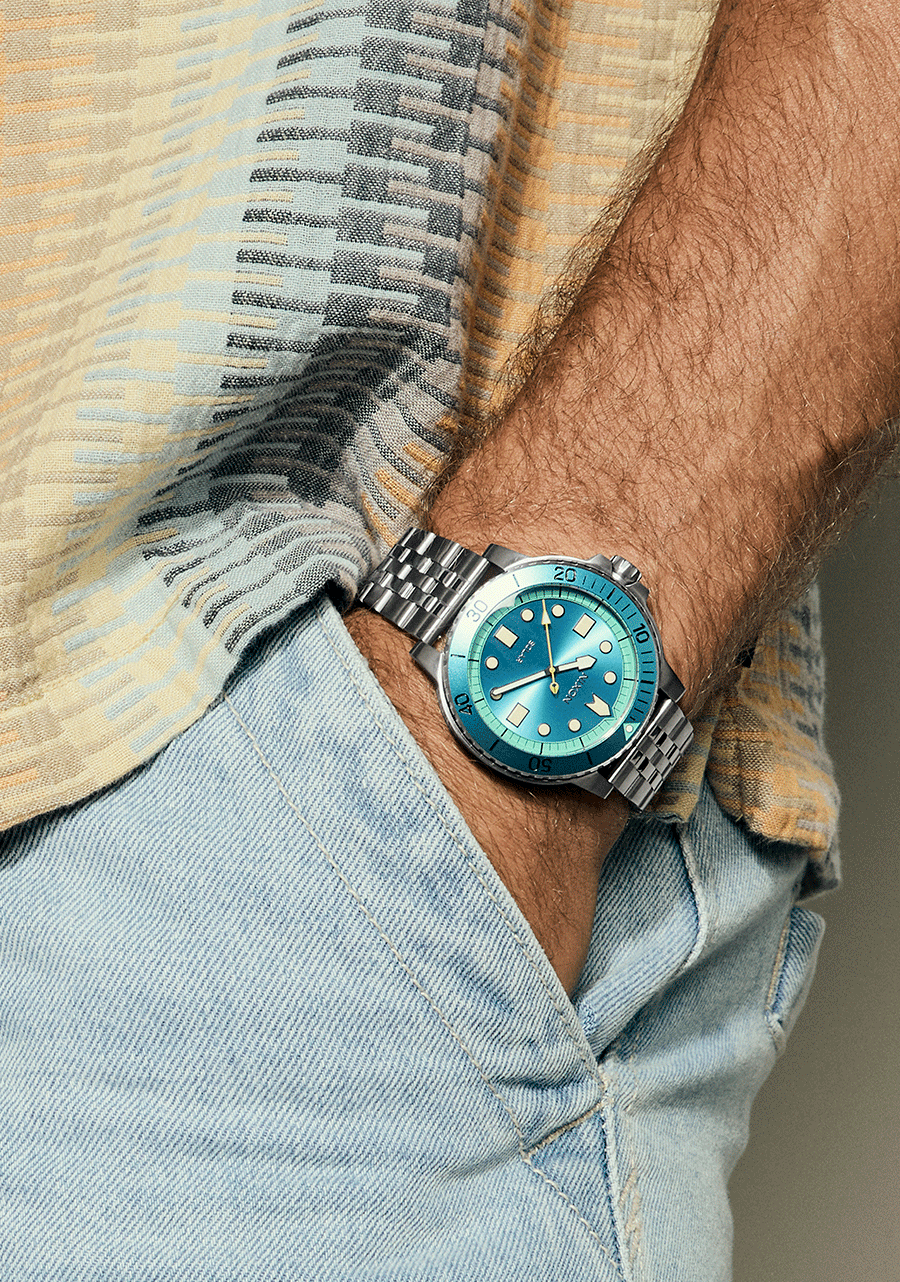 NIXON Stinger 44 - Silver Byron Blue Green Unisex Watch | A14025308-00