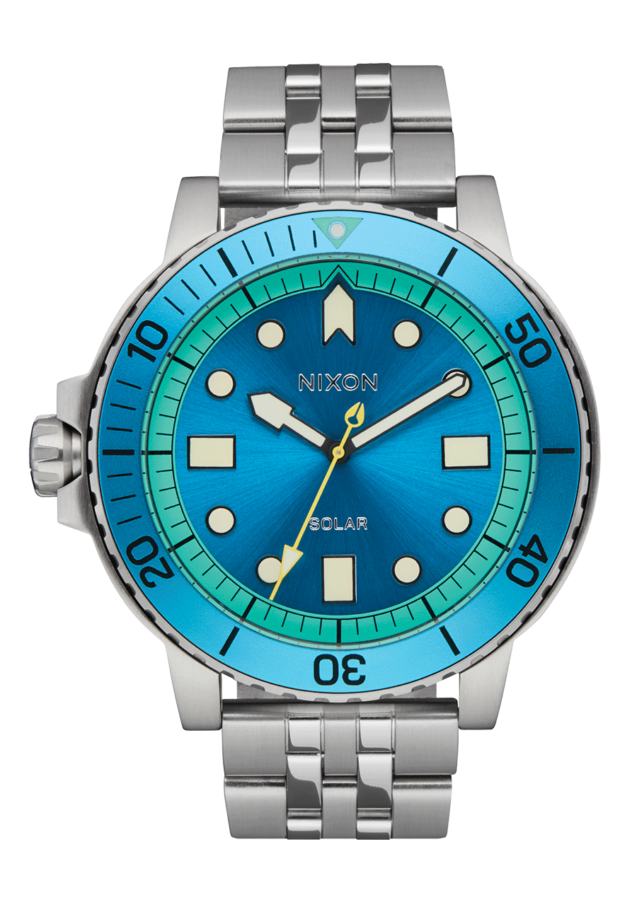 NIXON Stinger 44 - Silver Byron Blue Green Unisex Watch | A14025308-00