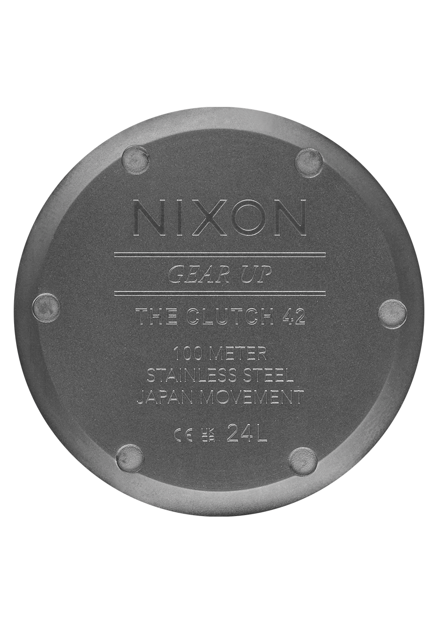 NIXON Clutch 42 Matte Gunmetal / Hot Sauce Men's Watch | A14475351-00