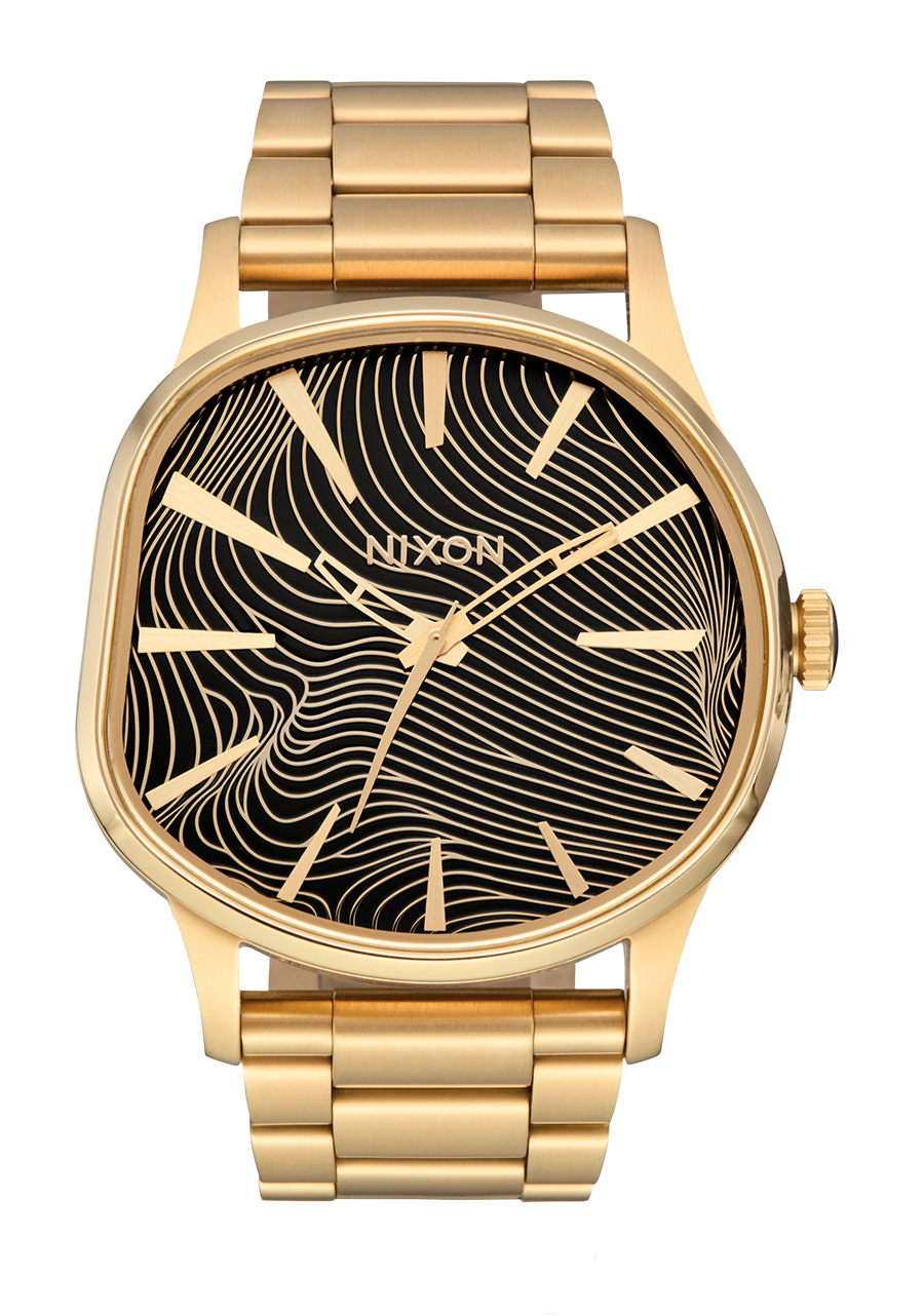 NIXON Sentry Wobble - 4th Dimension Gold / Black Unisex Watch | A14545358-00