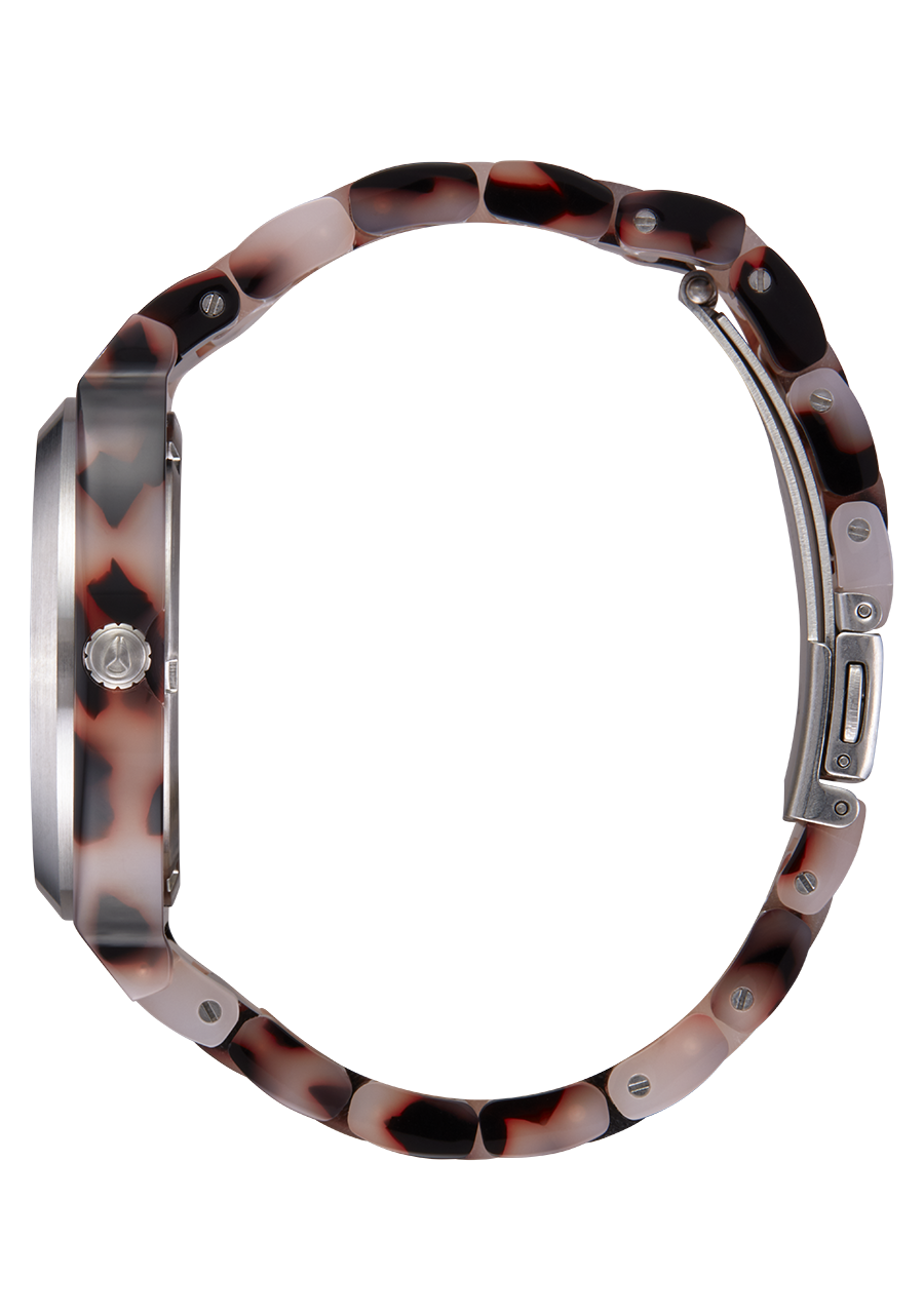 NIXON Time Teller Acetate Black Tortoise Unisex Watch | A3272882-00