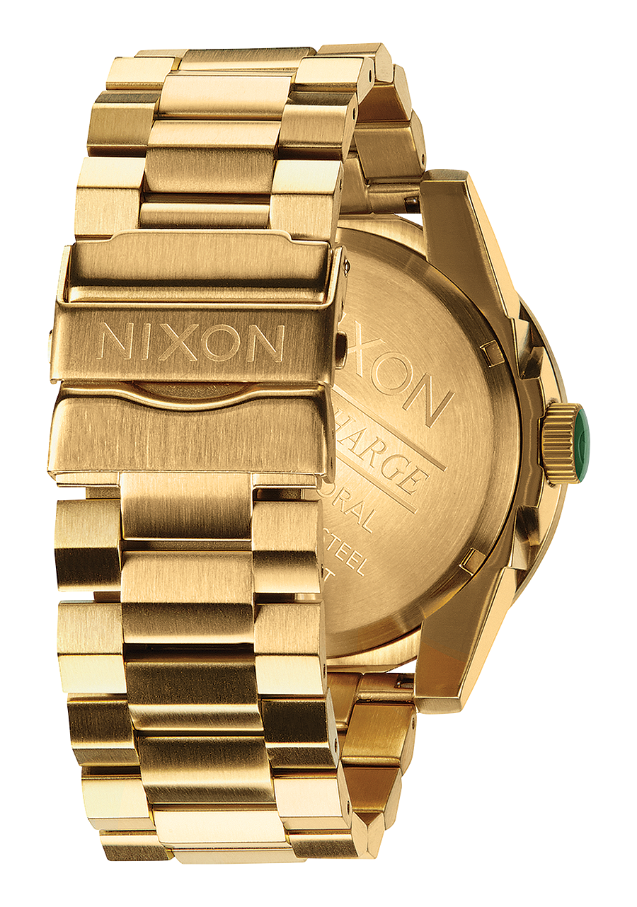 NIXON Corporal Stainless Steel Gold / Green Sunray Men's Watch | A3462691-00
