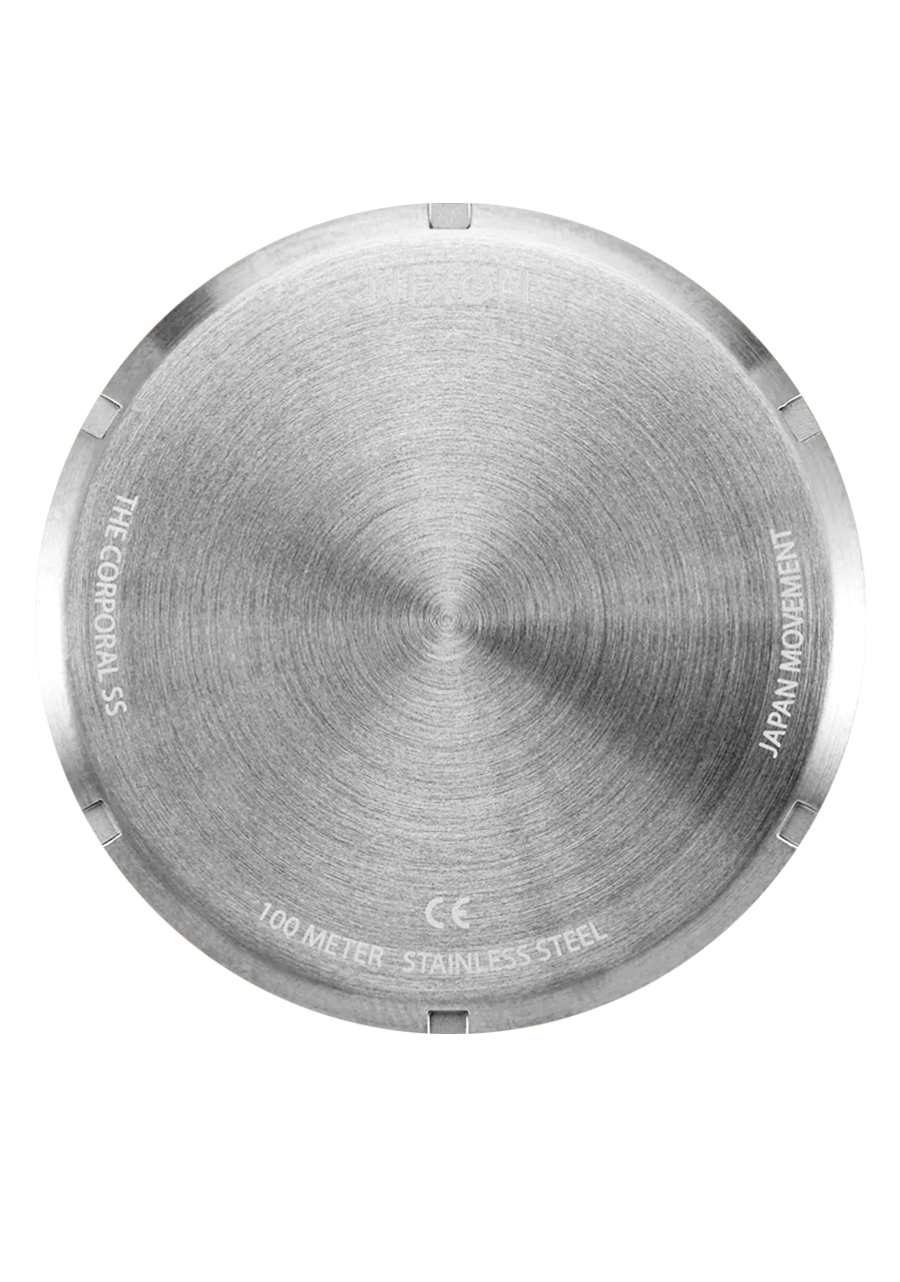 NIXON Corporal Stainless Steel - Silver / Coral Men's Watch | A3465339-00