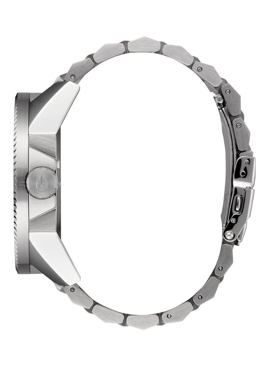 NIXON Corporal Stainless Steel - Silver / Coral Men's Watch | A3465339-00