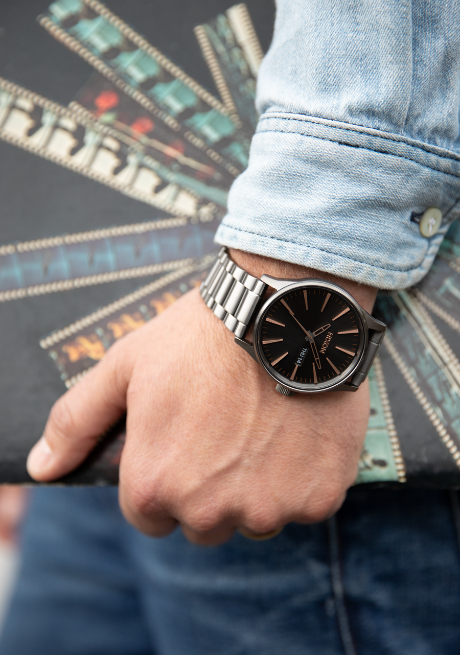 NIXON Sentry Stainless Steel All Black Dial and All Black Steel Bracelet 36mm Unisex Watch - view 7