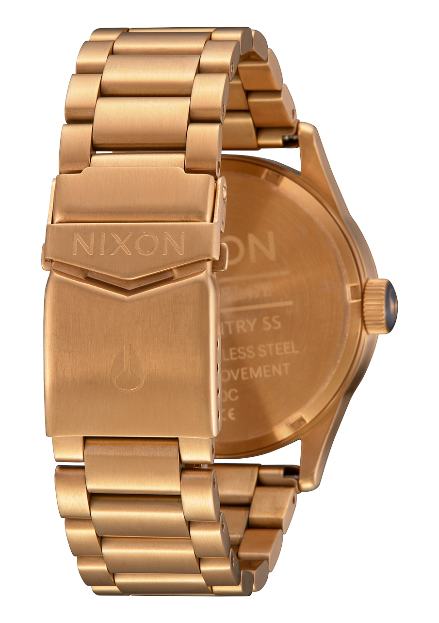 NIXON Sentry Stainless Steel Gold Dial and Indigo Steel Bracelet 36mm Unisex Watch - view 3