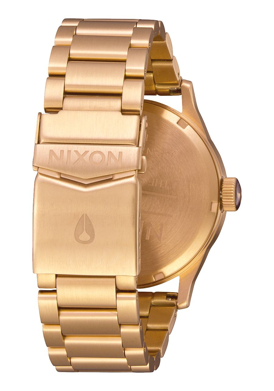 NIXON Sentry Stainless Steel Gold Dial and White Steel Bracelet 36mm Unisex Watch - view 3