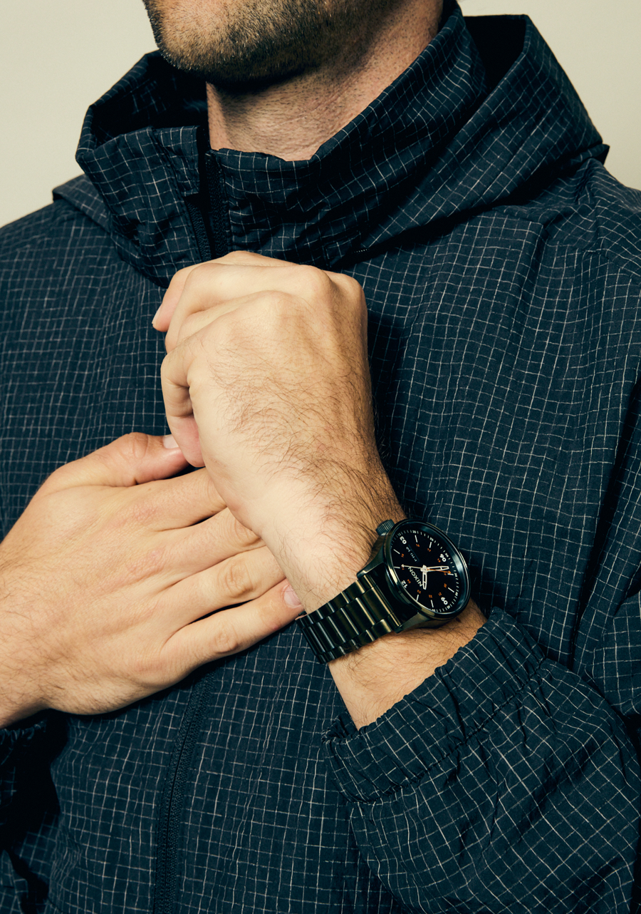 NIXON Sentry Stainless Steel Dark Olive Dial and Black Steel Bracelet 36mm Unisex Watch - view 8