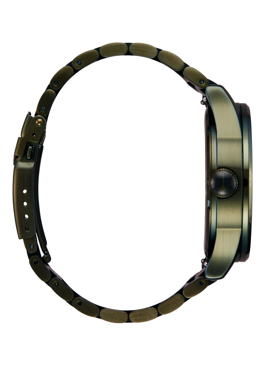 NIXON Sentry Stainless Steel Dark Olive Dial and Black Steel Bracelet 36mm Unisex Watch - view 3