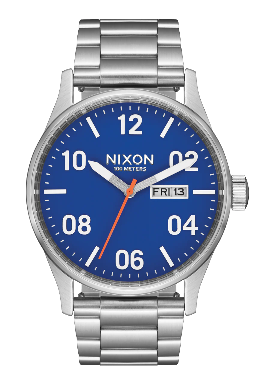 NIXON Sentry Stainless Steel Silver Dial and Silver Steel Bracelet 40mm Unisex Watch