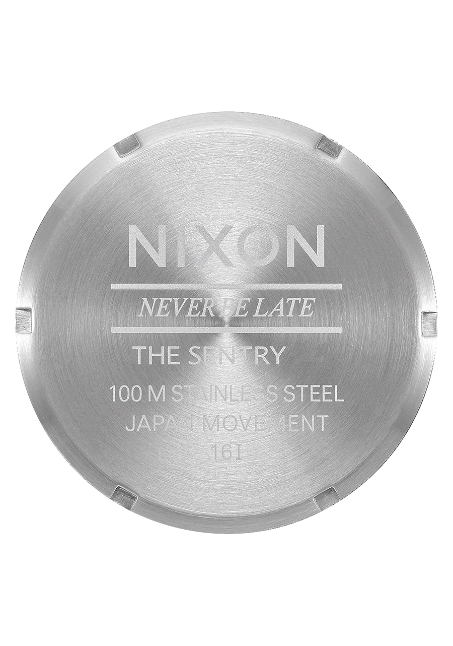 NIXON Sentry Stainless Steel Silver Dial and Silver Steel Bracelet 40mm Unisex Watch - view 5