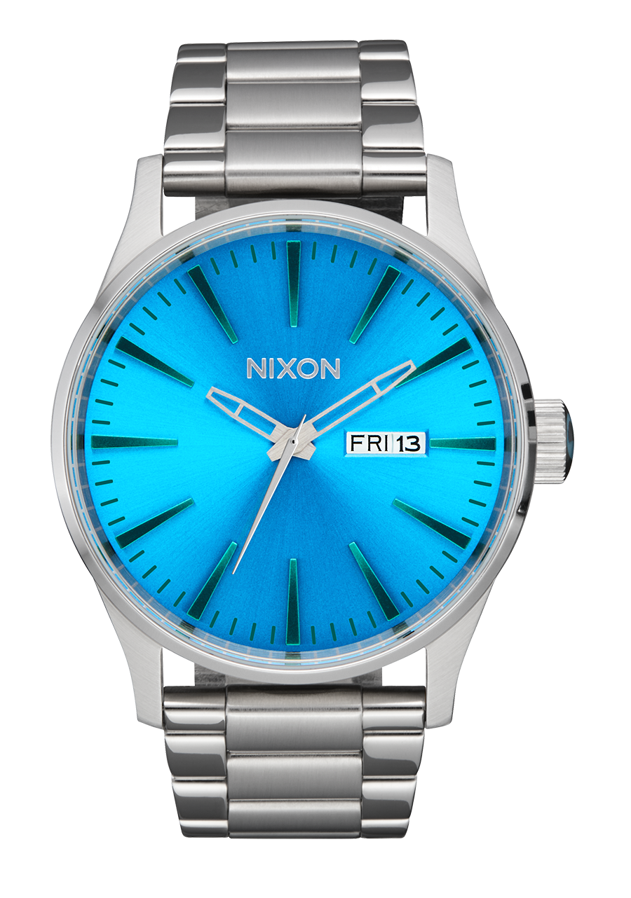 NIXON Sentry Stainless Steel - Silver  Byron Blue Ombre Men's Watch | A3565309-00
