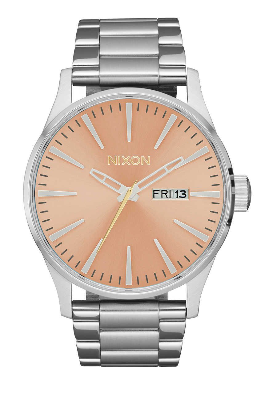 NIXON Sentry Stainless Steel - Silver Coral Men's Watch | A3565339-00