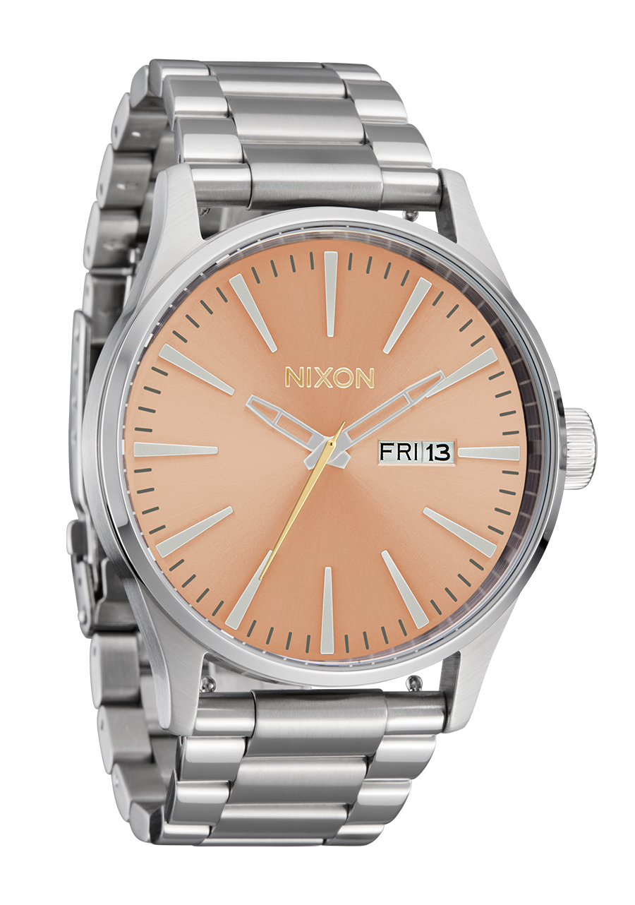 NIXON Sentry Stainless Steel - Silver Coral Men's Watch | A3565339-00