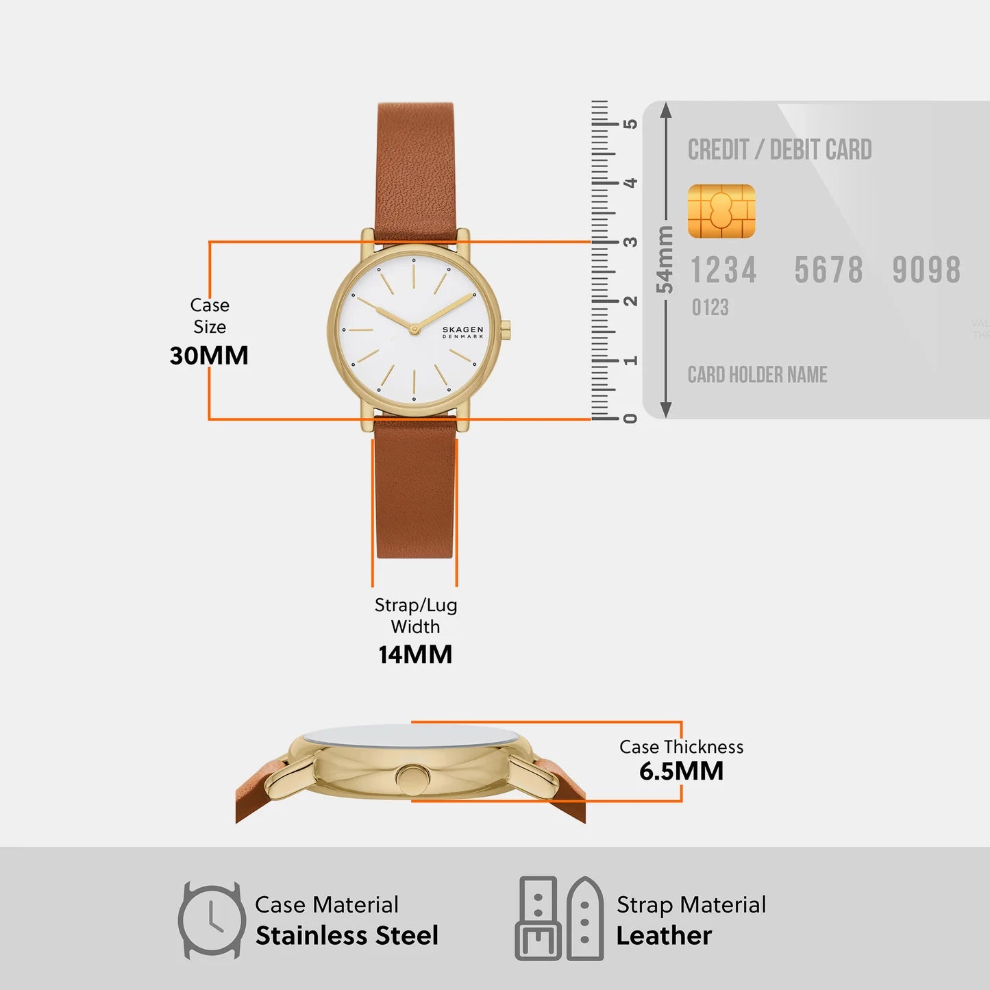 Skagen Signatur Lille Women's Leather Watch | SKW3121