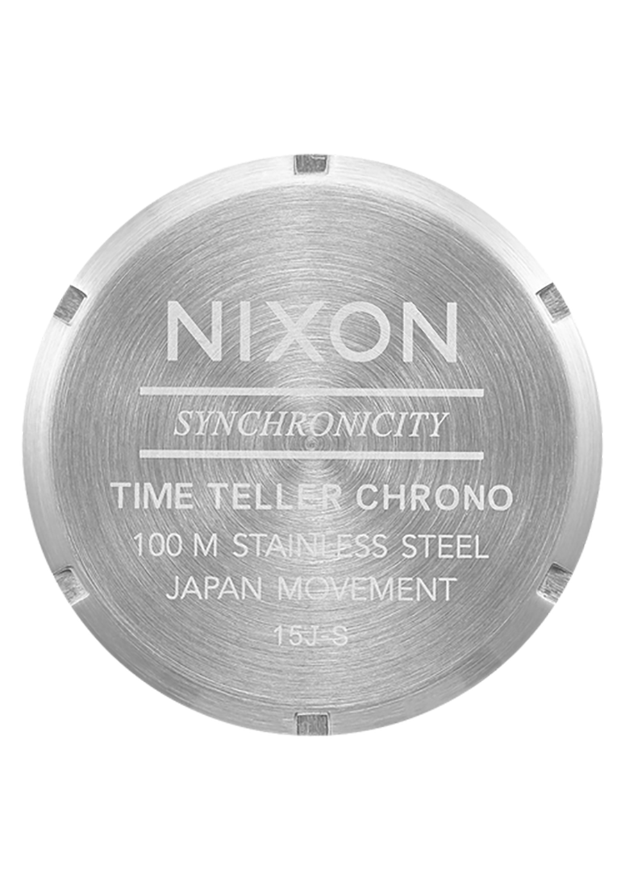 NIXON Time Teller Silver Dial and Blue Steel Bracelet 40mm Unisex Watch - view 5