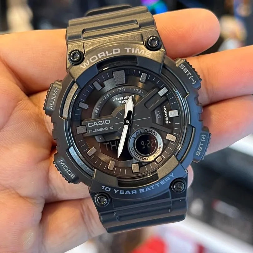 CASIO Standard Black Unisex Watch | AEQ-110W-1BVDF-P