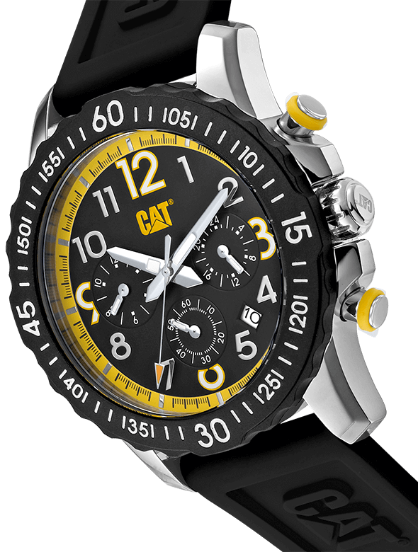 CAT Downforce Multi Black Dial Chronograph Stainless Steel Bracelet Men’s Watch | AP.149.11.117